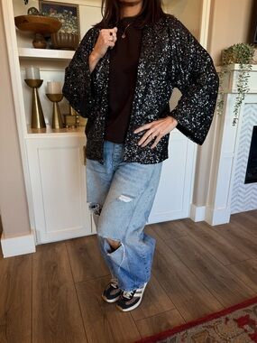 Sequined black jacket
